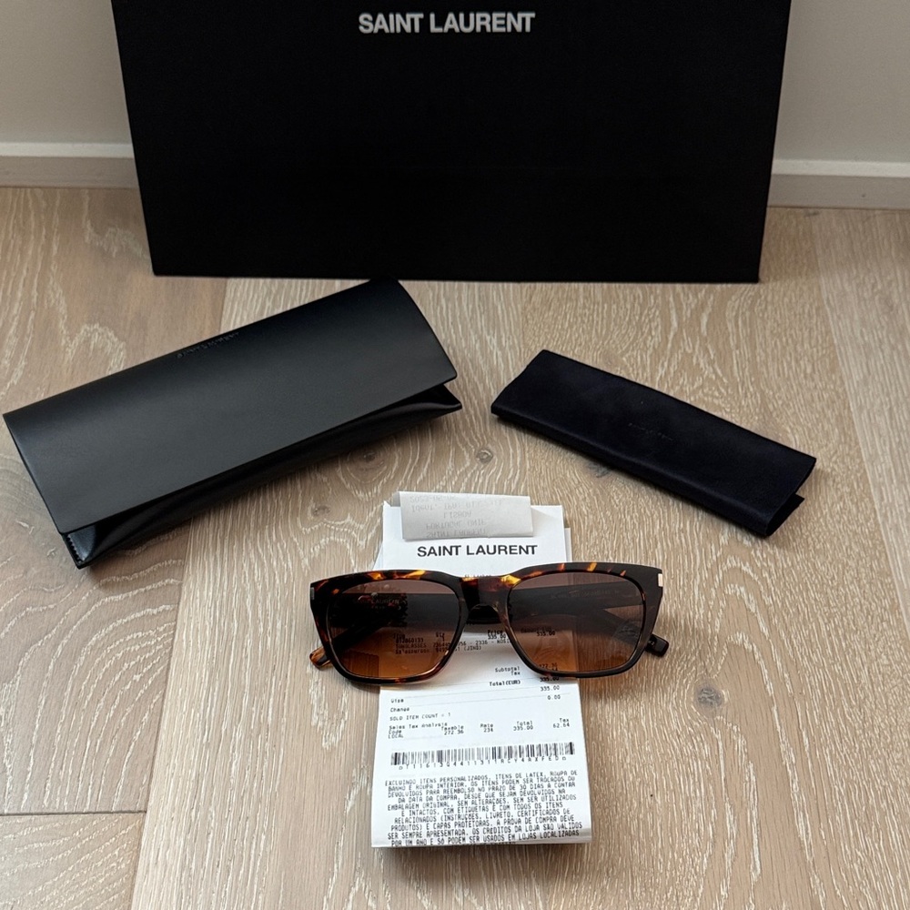 Saint Laurent Tortoise Shell Sunglasses - Picture 2 of 8